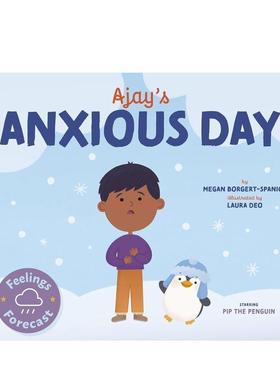 【预售】【情绪晴雨表】阿贾耶焦虑的一天 【Feelings Forecast】Ajay's Anxious Day 餐饮大王 快乐蜂 英文进口原版儿童绘本图书