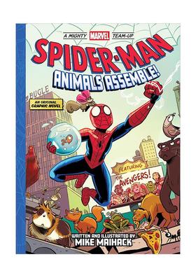 【现货】蜘蛛侠:动物总动员（平装）【Mighty Marvel Team-Up】Spider-Man: Animals Assemble!原版进口英文儿童漫画图书 Abrams