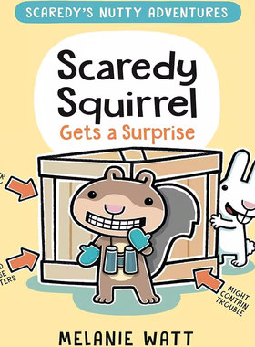 Scaredy Squirrel Gets a Surprise害怕的松鼠得到一个惊喜/去看医生/变得喜庆 英文儿童漫画绘本进口原版图书【小松鼠大冒险】