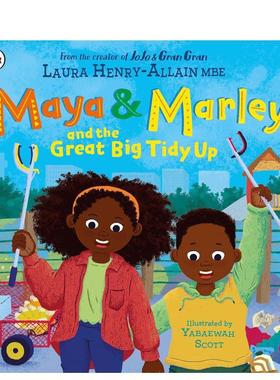 【预售】玛雅和玛利的大整理 Maya & Marley and the Great Big Tidy Up 英文进口原版儿童绘本图书Henry-Allain, Laura