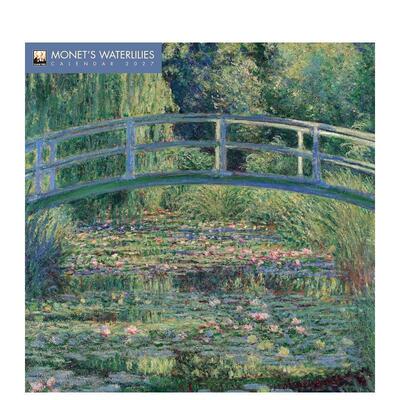 【预售】莫奈《睡莲》 2027年挂历（艺术日历） Monet's Waterlilies Wall Calendar 2027 (Art Calendar) 英文进口原版日历文创周