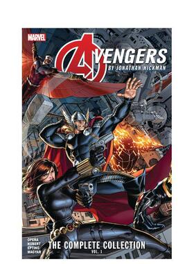 【预售】复仇者联盟 完整版合集 卷1 Avengers By Jonathan Hickman 英文漫画进口原版图书籍外文正版 漫威Marvel