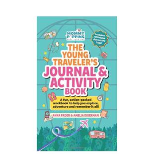 【预售】年轻旅行者的日记和活动手册 The Young Traveler's Journal & Activity Book 英文进口原版儿童趣味图书 Anna Fader  Am