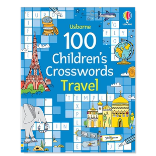 【现货】100 个儿童填字游戏：旅行100 Children's Crosswords: Travel英文儿童趣味 原版图书进口外版书籍Phillip Clarke  Usbor