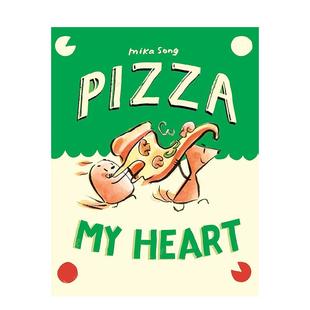 Graphic 预售 Heart Novel 9岁Mika 心Pizza 儿童漫画图书6 披萨我 Song 英文进口原版