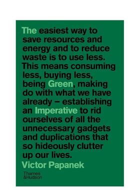 【预售】绿色律令:设计与建筑中的生态学和伦理学 The Green Imperative: Ecology and Ethics in Design and Architecture英文设