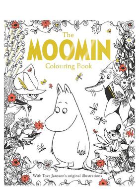 【现货】姆明涂色本 The Moomin Colouring Book 原版进口英文儿童绘本 3岁-6岁Tove Jansson外文图书