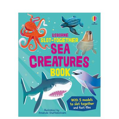 【现货】拼插海洋生物书 Slot-together Sea Creatures Book英文进口原版儿童趣味图书Abigail Wheatley