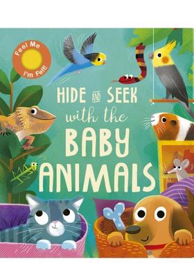 【预售】【捉迷藏】动物宝宝【Hide and Seek】Baby Animals 英文进口原版儿童绘本图书 0-3岁 Little Tiger Press 动物生态环保