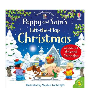 with Lift the 含倒数日历 and 儿 Calendar 英文进口原版 翻翻圣诞书 Poppy Sam Christmas Flap Advent 波比和山姆 预售