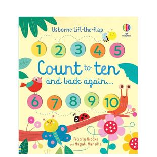 Back Brooks 数到10然后再倒数Count 6岁艺术启蒙Felicity 儿童图书3 Again英文进口原版 and Ten 现货
