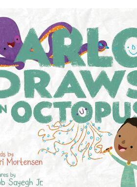 【现货】阿乐画了一只章鱼Arlo Draws an Octopus英文进口原版儿童图书艺术启蒙Lori Mortensen Rob Sayegh Jr.