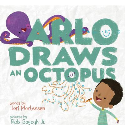 【现货】阿乐画了一只章鱼Arlo Draws an Octopus英文进口原版儿童图书艺术启蒙Lori Mortensen Rob Sayegh Jr.