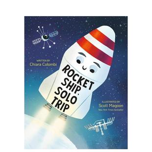 独自旅行Rocket 6岁 Magoon3 Colombi; 预售 火箭飞船 illustrated Solo Ship Scott Trip英文进口原版 图书儿童绘本Chiara