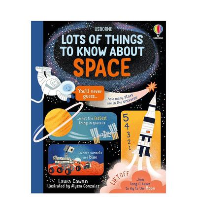 【预售】关于太空的必读之书【Lots of Things to Know】 About Space英文进口原版儿童绘本图书Laura Cowan and Alyssa Gonzalez