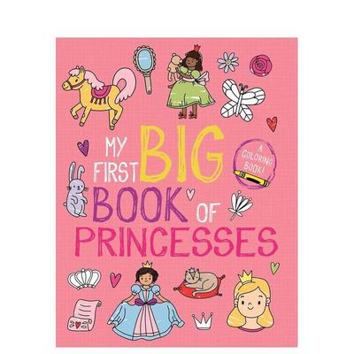 【现货】我的涂色启蒙书：公主My First Big Book of Coloring: Princesses英文进口原版儿童趣味图书3-6岁Little Bee Books