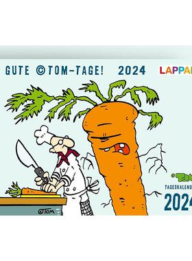【现货】2024年日历：Touché 系列 366 GUTETOM-TAGE! 2024: Tageskalender 英文文创进口原版日历TOM