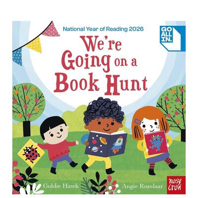 【预售】我们去寻找一本书 We're Going on a Book Hunt 英文进口原版儿童绘本图书Goldie Hawk外文正版