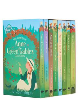 【预售】安妮系列故事全集（8册盒装） The Complete Anne of Green Gables Collection英文进口原版儿童故事图书 儿童经典文学L.