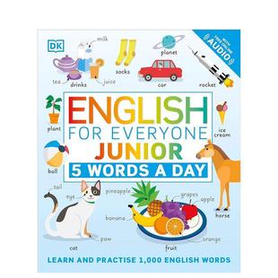 【现货】English for Everyone Junior: 5 Words a Day，少儿初级英语：每日5词 英文原版图书籍进口正版 英文语言学习