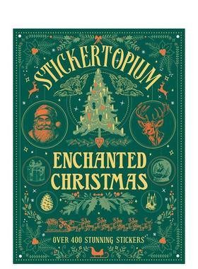【预售】复古艺术贴纸：魔法圣诞 Stickertopium: Enchanted Christmas 圣诞礼物书 英文进口原版儿童趣味Design Eye