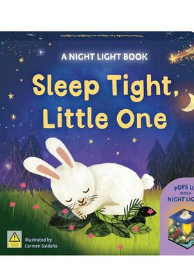 【预售】睡吧 小宝贝：夜光立体书 Sleep Tight Little One 英文进口原版儿童趣味图书David Hawcock; Johnny Barr; Carmen Salda