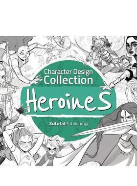【现货】角色设计收集：女主角 Character Design Collection: Heroines 英文进口原版艺术插画原画设定集3dtotal Publishing