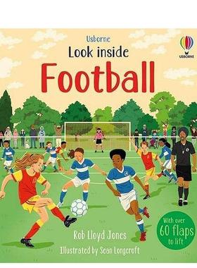 【现货】【翻翻书】足球Football【Look Inside】英文进口原版儿童趣味图书6-9岁Rob Lloyd Jones  Sean Longcroft