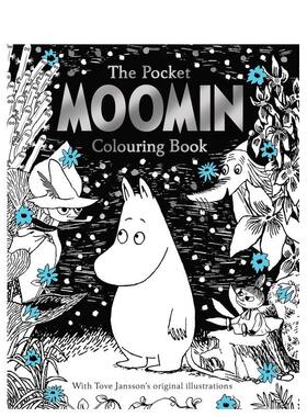 【现货】袖珍姆明涂色本 The Pocket Moomin Colouring Book 原版进口英文儿童绘本 3岁-6岁Tove Jansson外文图书