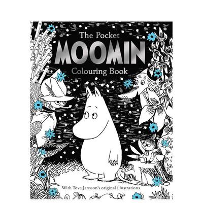 【现货】袖珍姆明涂色本 The Pocket Moomin Colouring Book 原版进口英文儿童绘本 3岁-6岁Tove Jansson外文图书