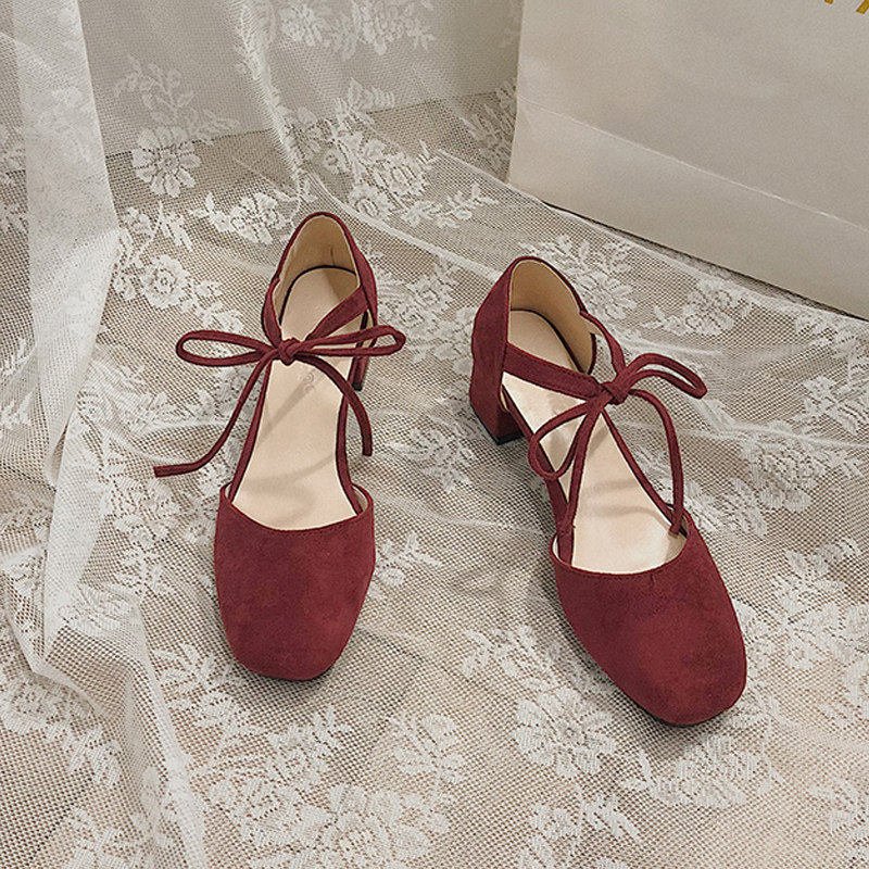 2021 Spring new pattern Square lady Single shoes Korean Edition fairy tender Every evening Versatile With crude Shallow mouthin the Women's Shoes, Low shoes  category - from Buy2taobao.com to provide professional Taobao agent buy service