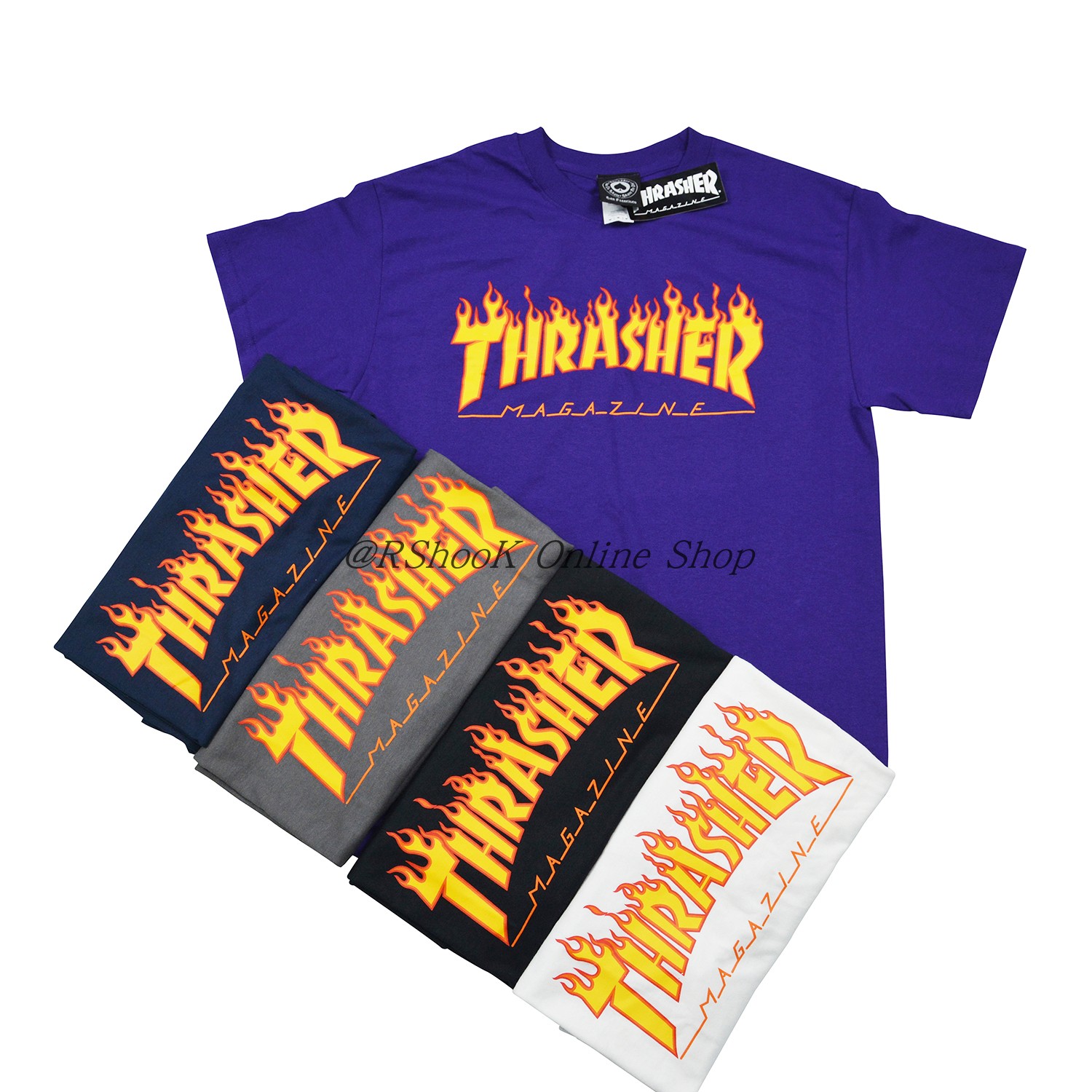 Thrasher Flame Logo T-Shirt 火焰字母圆领短袖T恤TEE基础经典