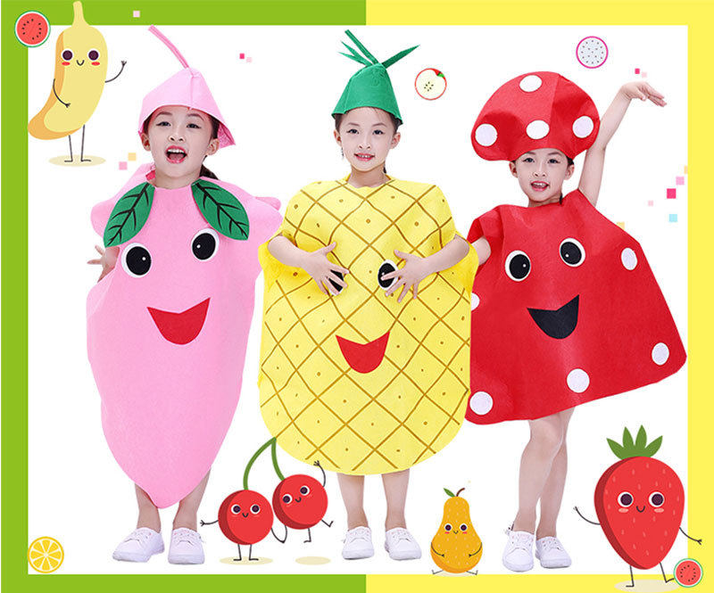 走秀环保演出服水果蔬菜儿园男女