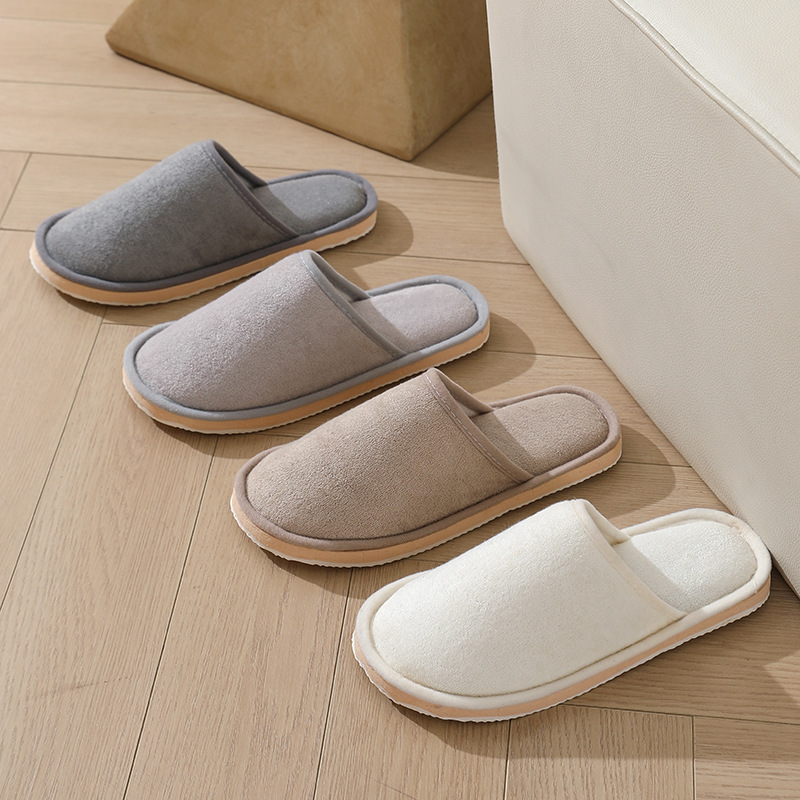 2025秋冬季纯色棉拖鞋男女家居家百货保暖情侣亲肤细腻拖鞋