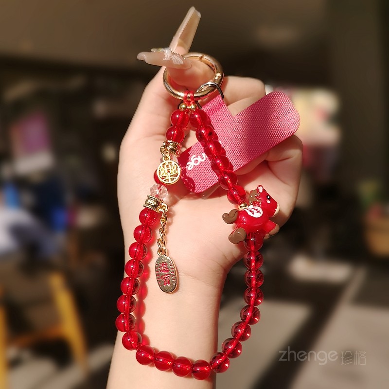 双域马上有钱招财手机链ins女士手腕串珠饰挂件独特好看轻奢小众精致高级感户外旅游拍照防丢摔手提手机挂绳,3C数码配件,手机挂件/手机链,淘宝优惠券,粉丝福利购,淘宝优惠卷