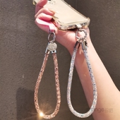 双域闪钻亮片手机挂绳女手腕短款 手腕挂饰品户外旅游出行逛街防丢手提链手机挂绳新 壳挂件小众高级感轻奢时尚