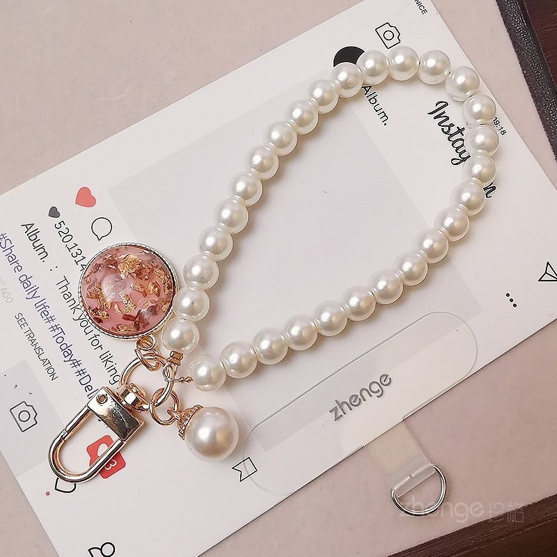 双域珍珠手机链女手腕短款时尚高端手机壳挂件串珠链户外旅游出行防丢防盗手提链带子小香风手机挂绳新款,3C数码配件,手机挂件/手机链,淘宝优惠券,粉丝福利购,淘宝优惠卷