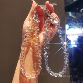 手机挂绳水晶水滴珠手提链短款 通用 手腕挂饰手作串珠ccd相机挂件手机壳挂链绳结实耐用ins日韩闪钻手机绳女款