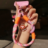 双域拼色编织手机挂绳手腕短款 结实耐用指环吊坠饰品户外登山旅游出行防丢相机挂链子套壳拇指挂件绳通用新款