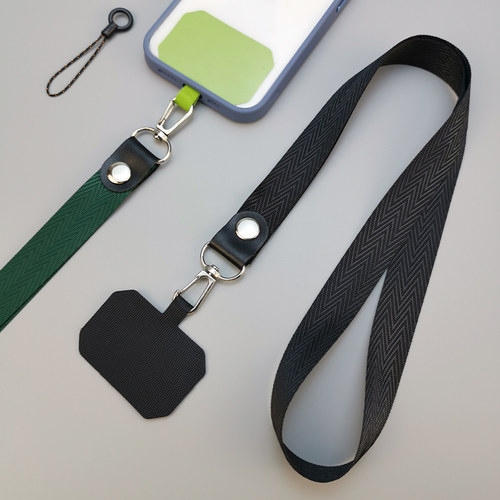 长款简约宽挂绳带夹片