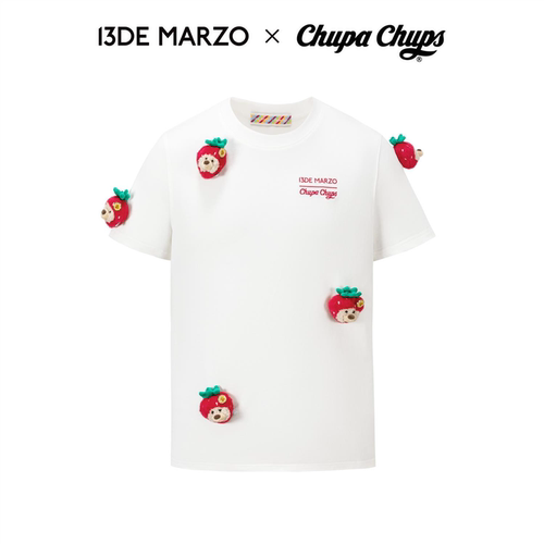 13DE MARZO x 珍宝珠联名系列2026春夏新款满身熊烫钻短袖T恤