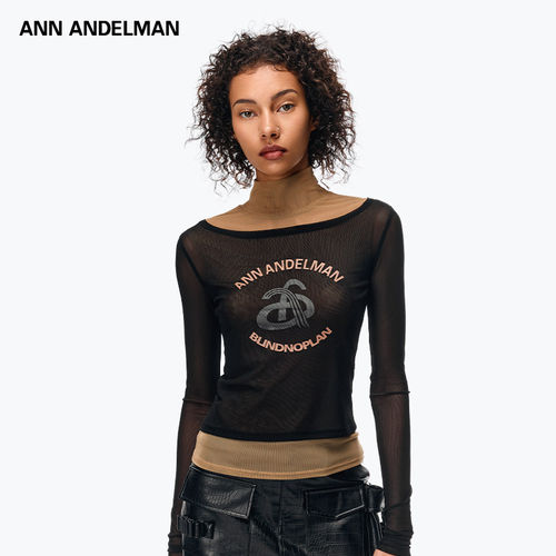 ANNANDELMAN高领长袖假两件