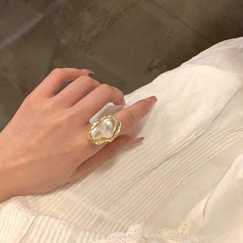 宫廷小众气质手指配饰珍珠高级