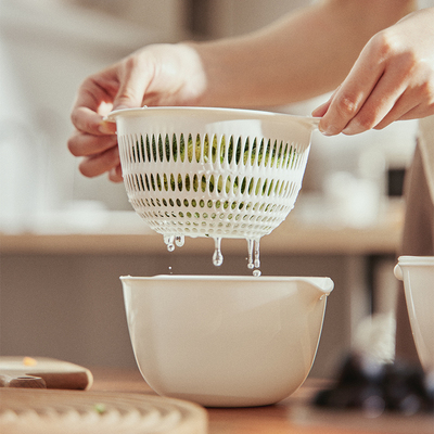 迷你沥水篮米木塑料日式