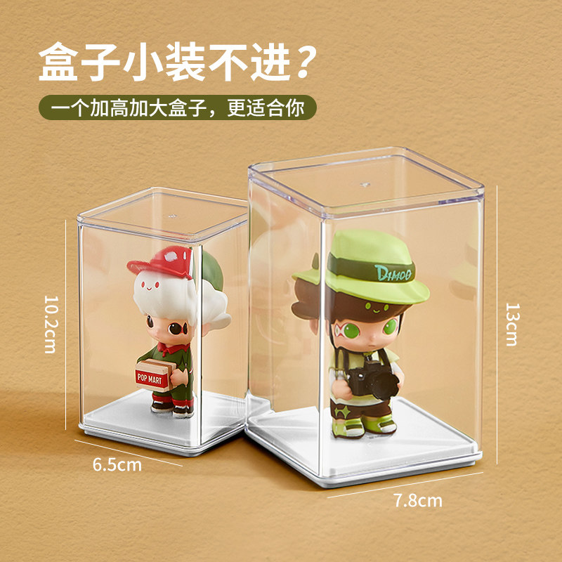 盲盒收纳展示架收纳柜适用泡泡玛特娃娃谷子盒防尘透明手办展示盒,收纳整理,桌面收纳盒,淘宝优惠券,粉丝福利购,淘宝优惠卷