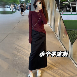 150小个子巨好看穿搭一整套早秋套装女2025新款T恤半身裙两件套XS