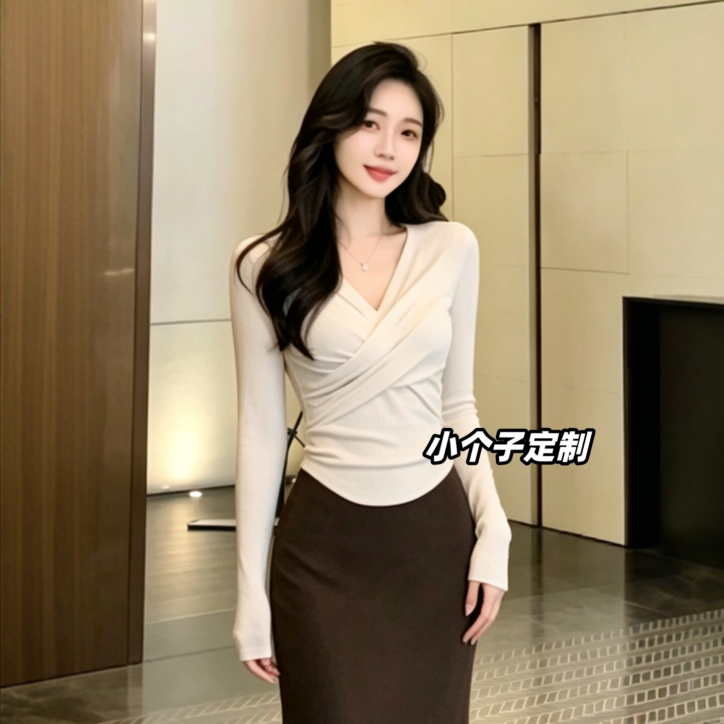 适合150小个子女装穿搭绝美设计感轻熟风T恤女2026早秋长袖上衣XS