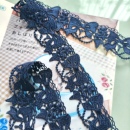 2～3米价 辅料黑色镂空双边水溶花边蝴蝶结 手工diy材料服装