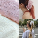 粉丝福利 辅料外贸白色刺绣可爱小花棉布花边 服装