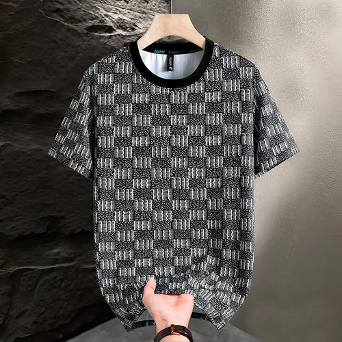 男士夏季冰丝短袖t恤潮时尚体恤